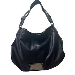 NWOT Lg Ted Baker Blk Leather Hobo w/Braided Interlaced Shoulder Strap w/5" Drop